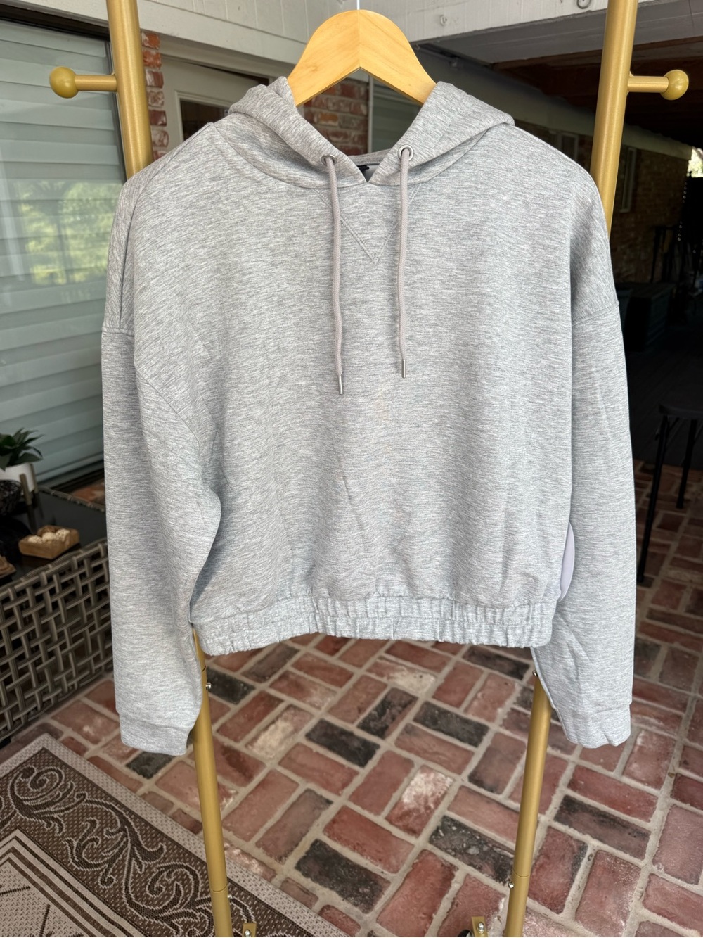 Scoop Scuba Pullover Hoodie Heather Gray Size S NWT - Picture 2 of 7